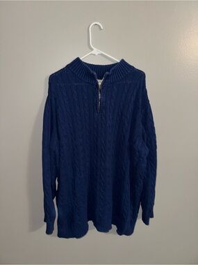 Women’s Woman Within Quarter Zip Sweater